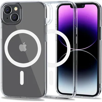 Pouzdro na mobilní telefon Kryt iPhone 15 Plus, Techsuit - MagSafe Pro, transparentní