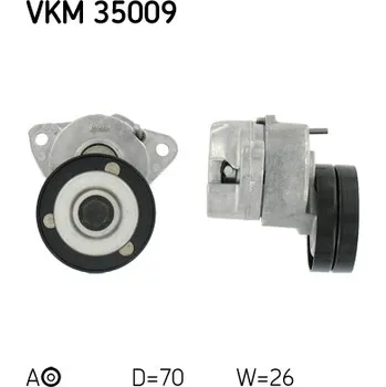 Auto-moto Napínák, žebrovaný klínový řemen SKF VKM 35009