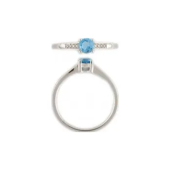 Prsten Prsten s diamantem, bílé zlato briliant, modrý topaz (blue topaz) 3861564-0-54-93 (3861564-0-54-93)