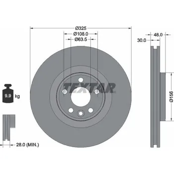 Brzdový kotouč Brzdový kotouč TEXTAR 92348805