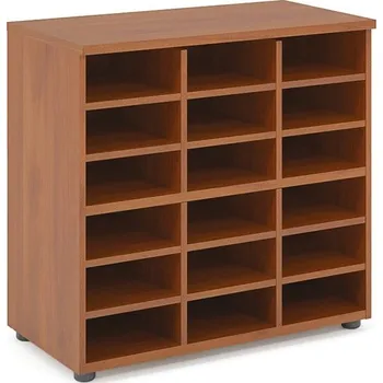 Šatní skříň Nízká skříň Praktik 80x40x76,5 cm s lístkovnicí Barva: Tmavý ořech + doprava ZDARMA