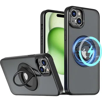 Pouzdro na mobilní telefon Kryt iPhone 15 Plus, Techsuit - MagSafe Ghost Holder, černý