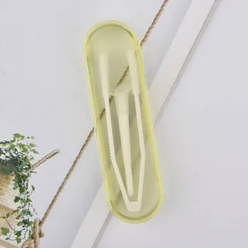 Kontaktní čočky Malá plastová krabička pro kontaktní čočky s pinzetou - Žlutá