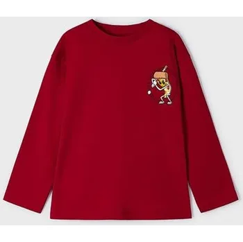 Chlapecké tričko červené dětské triko s veselými obrázky Mayoral 4026-78 velikost 110