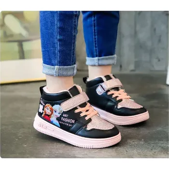 Dětská treková obuv Frozen (Ledové království) Dívčí zimní kotníčkové boty s kožíškem, motiv Ledové království (Frozen) Barva: Černá, Velikost EUR: 27