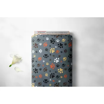 Orbytex Kočárkovina metráž šíře 160 cm, nepromokavá látka, vzor ťapky