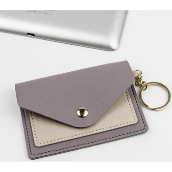 Peněženka Tenká jednoduchá kožená peněženka - Nachový