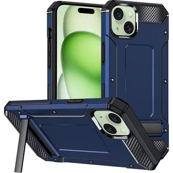 Pouzdro na mobilní telefon Kryt iPhone 15 Plus, Techsuit - Hybrid Armor Kickstand , modrý