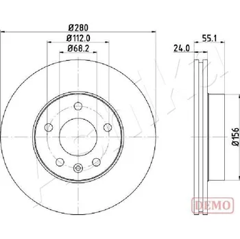 Brzdový kotouč Brzdový kotouč ASHIKA 60-00-0958C