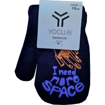 Rukavice Yoclub Kojenecké pletené palcové rukavice Yo RED-0116C -tmavě modrá Barva: Tmavě modrá, Velikost: 10cm