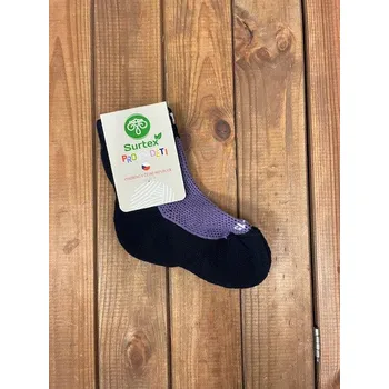 Ponožky Surtex dvoubarevné s froté ve šlapce 70% (dětské) - fialová, Surtex Varianty: 30/33