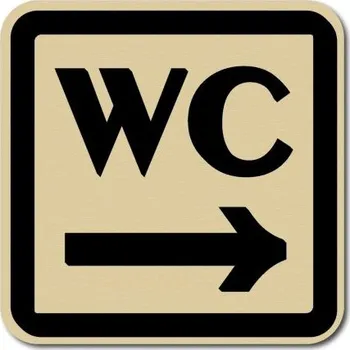 Informační tabulka Pelisport 3D Piktogram WC vpravo 8 x 8 cm