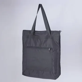 Velká vodotěsná skládací nákupní taška - Černá