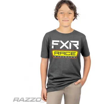 Chlapecké tričko Dětské tričko FXR Youth Race Division Premium Tshirt Charcoal Heather Hi Vis Youth - XS