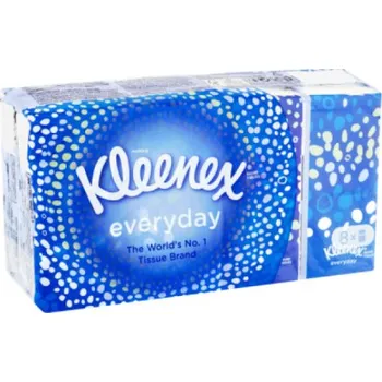 Papírový kapesník Kleenex 2vrstvé papírové kapesníky Everyday, 8× 9 ks