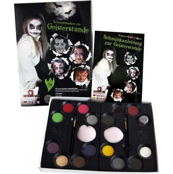 Karnevalový doplněk Eulenspiegel Sada barev na obličej Hodina duchů 13x 3,5 ml