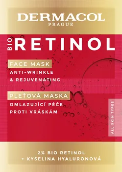 Pleťová maska Dermacol Bio Retinol maska proti vráskám 2x 8 ml