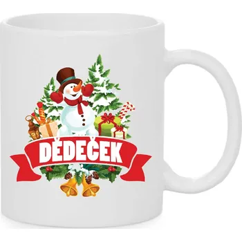 Vánoční hrnek - Vánoční sněhulák pro dědečka Barva: Bílá