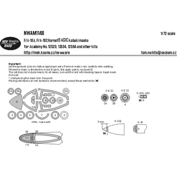 Plastikový model New Ware 1/72 Mask F/A-18A, F/A-18C Hornet BASIC (ACAD)