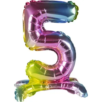 Balónek Kozák Svitavy s. r. o. Balón foliový číslo 5, duhový