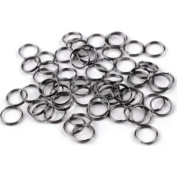 Šperk Spojovací kroužek dvojitý Ø10 mm, barva 2 nikl černý