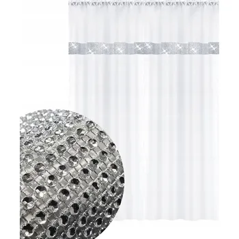 Záclona Jednobarevná záclona GLAMOUR - Bílá - vlastní rozměr Uchycení závěsu: Řasící páska 1, Šířka záclony: 450cm