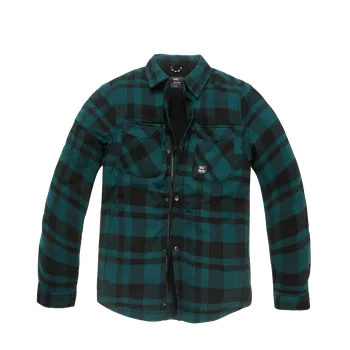 Pánská košile Košile zateplená Darwin Vintage Industries kostkovaná - Petrolejová Velikost: M