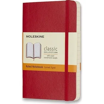 Zápisník Zápisník Moleskine VÝBĚR BAREV - měkké desky - S, linkovaný 1331/11242 - Zápisník Moleskine - měkké desky červený + 5 let záruka a dárek ZDARMA
