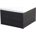 vidaXL Zahradní podnožka s poduškou polyratan [42670] Barva: Hnědá