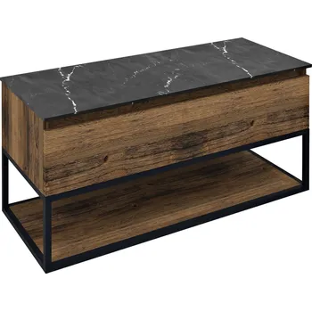 Koupelnový nábytek Sapho SKARA umyvadlová skříňka 100x50x45cm, černá mat/dub collingwood