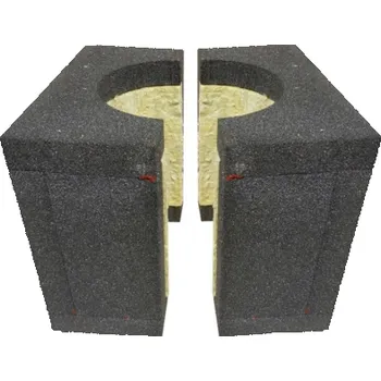 Komín CIKO Hranatý parotěsný prostup hořlavou konstrukcí pro nerezový komín pr. 240 mm, v. 300 mm