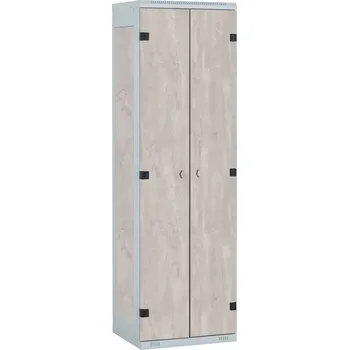 TRITON šatní skříň 2-dveřová kov-lamino T1750, šedá - beton + doprava zdarma