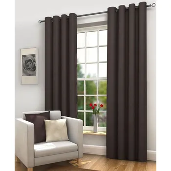 Hotový Blackout stínící závěs tmavě hnědý Uchycení závěsu: Řasící páska