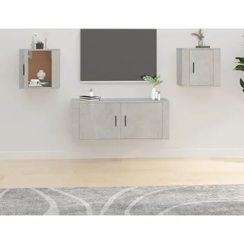 Obývací pokoj vidaXL Nástěnné TV skříňky 2 ks 40 x 34,5 x 40 cm [816643] Barva: Betonová šedá