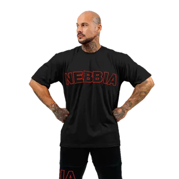 Pánské tričko Nebbia Tričko s krátkým rukávem LEGACY 711 černé - M