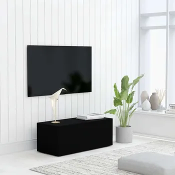 Televizní stolek vidaXL TV skříňka 80x34x30 cm kompozitní dřevo [801867] Barva: Černá