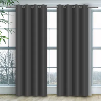 pant Jednobarevný závěs - Tmavě šedý Uchycení závěsu: Řasící páska 1