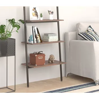 Knihovna vidaXL 3patrová opěrná police 64 x 34 x 116 cm [336371] Barva: tmavě hnědá