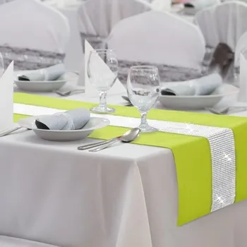 ubrus Běhoun na stůl GLAMOUR - limetkový Rozměr běhounu (šířka x délka): 40x110cm