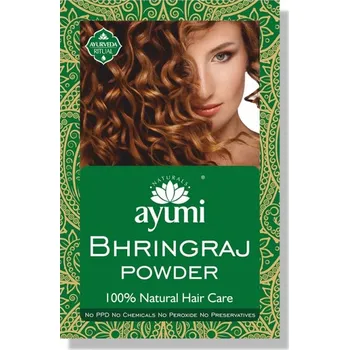 Vlasová regenerace Ayumi Bhringraj prášek 100% přírodní péče o pleť a vlasy