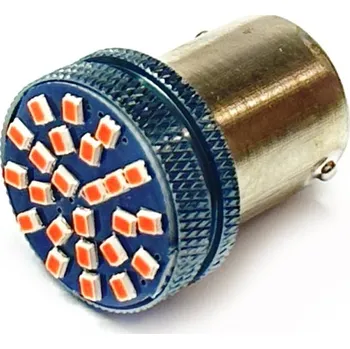 Autožárovka žárovka LED 12V-24V 10W BA15s červená