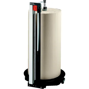 Řezačka papíru Stojan na řezání Rocholz, vertikální, pojízdný, 480 x 580 x 1550 mm