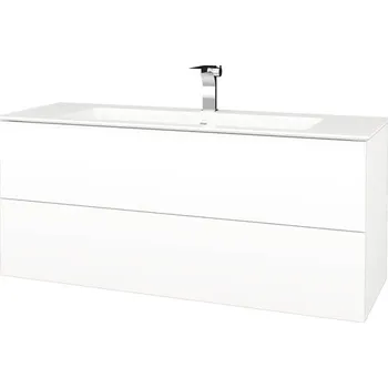 Koupelnová skříňka s umyvadlem Variante 120x52 cm bílá lesklá umyvadlo Pura 408411