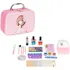 dětské šminky a malovátka Kosmetická sada v kufříku se zrcátkem a UV LED lampou 20 x 14 x 7,5 cm růžová