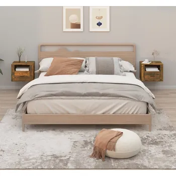 Noční stolek vidaXL Nástěnné noční stolky 2 ks 50 x 36 x 40 cm [816889] Barva: kouřový dub