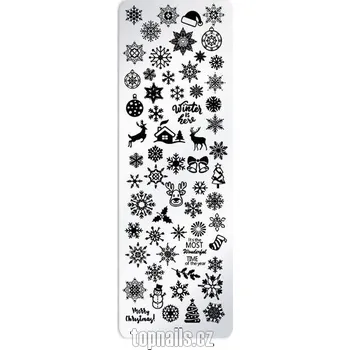 razítkovací destička - sněhové vločky