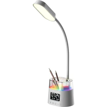 Lampička LED stolní lampička Immax FRESHMAN s RGB podsvícením, držák na tužky, bílá