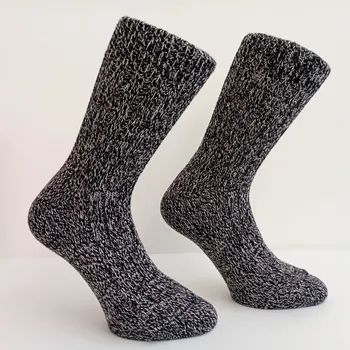 Pánské ponožky teplé vlněné zimní termo ponožky TREPON RADŮZ černý melír velikosti ponožek: 29-31 ( EUR vel. 43-47)