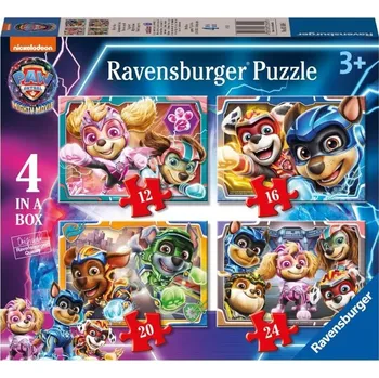 Puzzle Ravensburger Tlapková patrola ve velkofilmu 4v1 12/16/20/24 dílků