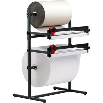 Řezačka papíru Dvojitý řezací stojan Rocholz, se dvěma řezacími zařízeními, max. šířka role 1800 mm